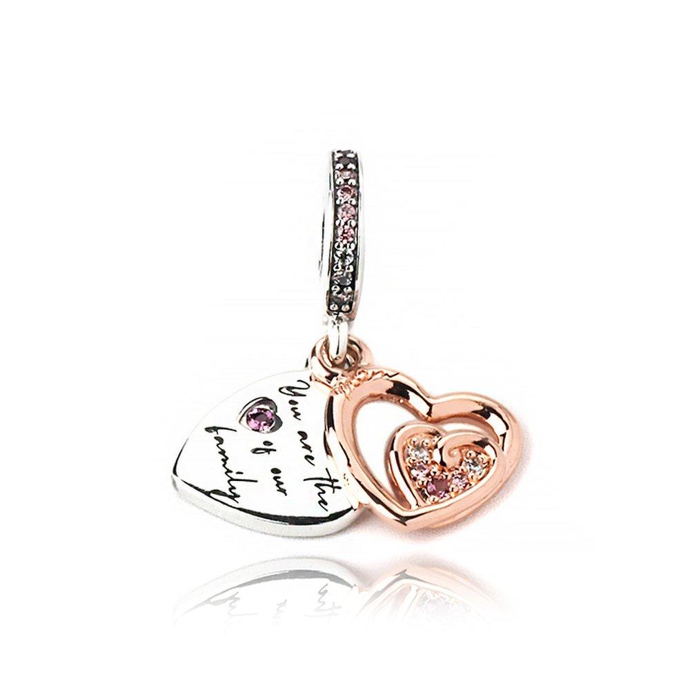 Pandora 781020C01 Intwined Infinite Heart Double Dangle Charm