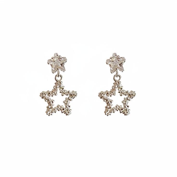 Luxury Zirconia Star Stud Earrings: Lightweight, Exquisite Dangle Design for Women, 2026