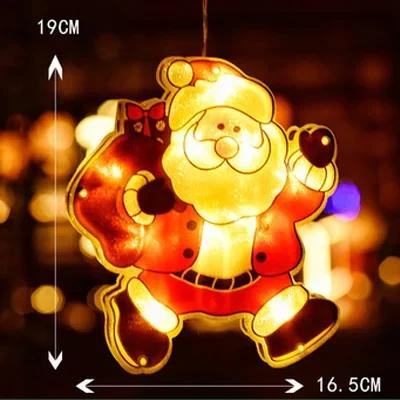 LED Christmas Decoration Suction Cup Light, Santa Claus Snowman Shaped Light, Christmas Shop Window Decoration, Home Decoration