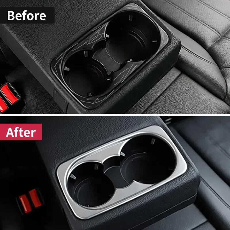 For Mercedes Benz ML320 350 GLE coupe c292 W166 350d GL450 x166 GLS amg Interior carbon rear Water glass holder cover trim