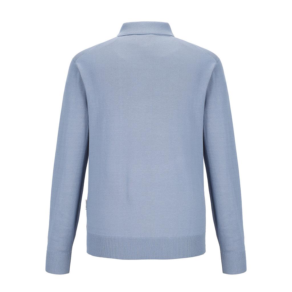 FERRAROMILANO Solid Long Sleeve Thierry Sweater Blue (Am0Ets10142)