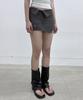 Peulleeoeob Asymmetrical Folded Skirt (Fl-272_Dark Gray)