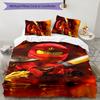 Ninja 3pcs Bedding Set Duvet Cover Closure Includes 1 Duvet Cover & 2 Pillowcases for All Seasons Bedroom Home Dorm Decor