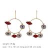 Devil's Eye Drip Oil Alloy Earrings: Trendsetting European & American Street Style