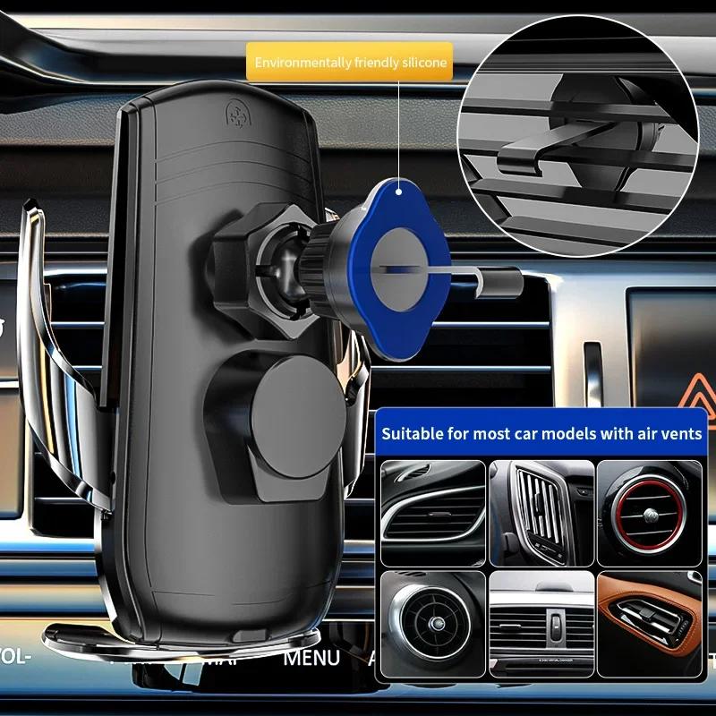Hands Free Car Charger 15W Wireless Auto Clamp Infrared Holder Fast Charging for IPhone Samsung Xiaomi Vent Mount Safe Driving