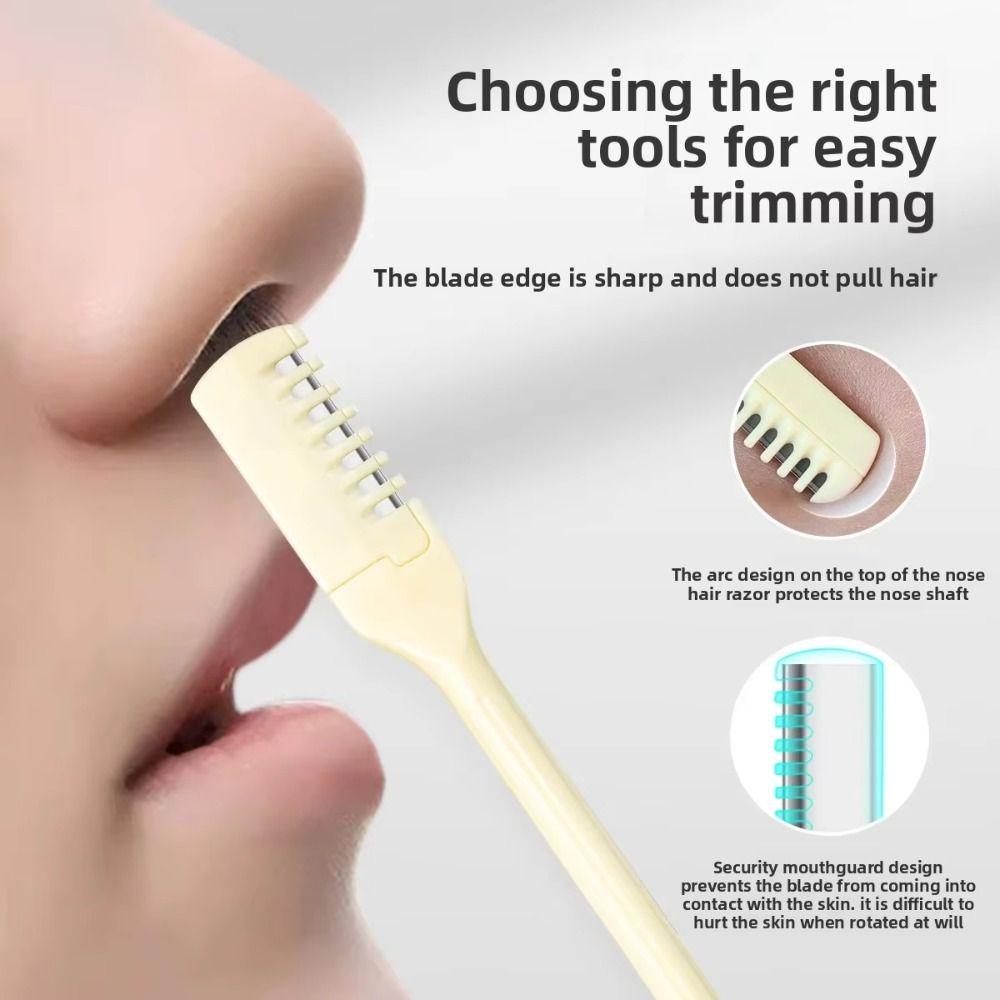5PCS/10PCS Double Sided Nose Hair Trimmers Cleaning Nose Hair Trimmer Portable Ear Scoop Hair Scraper Shaving Nose Hair Trimmer