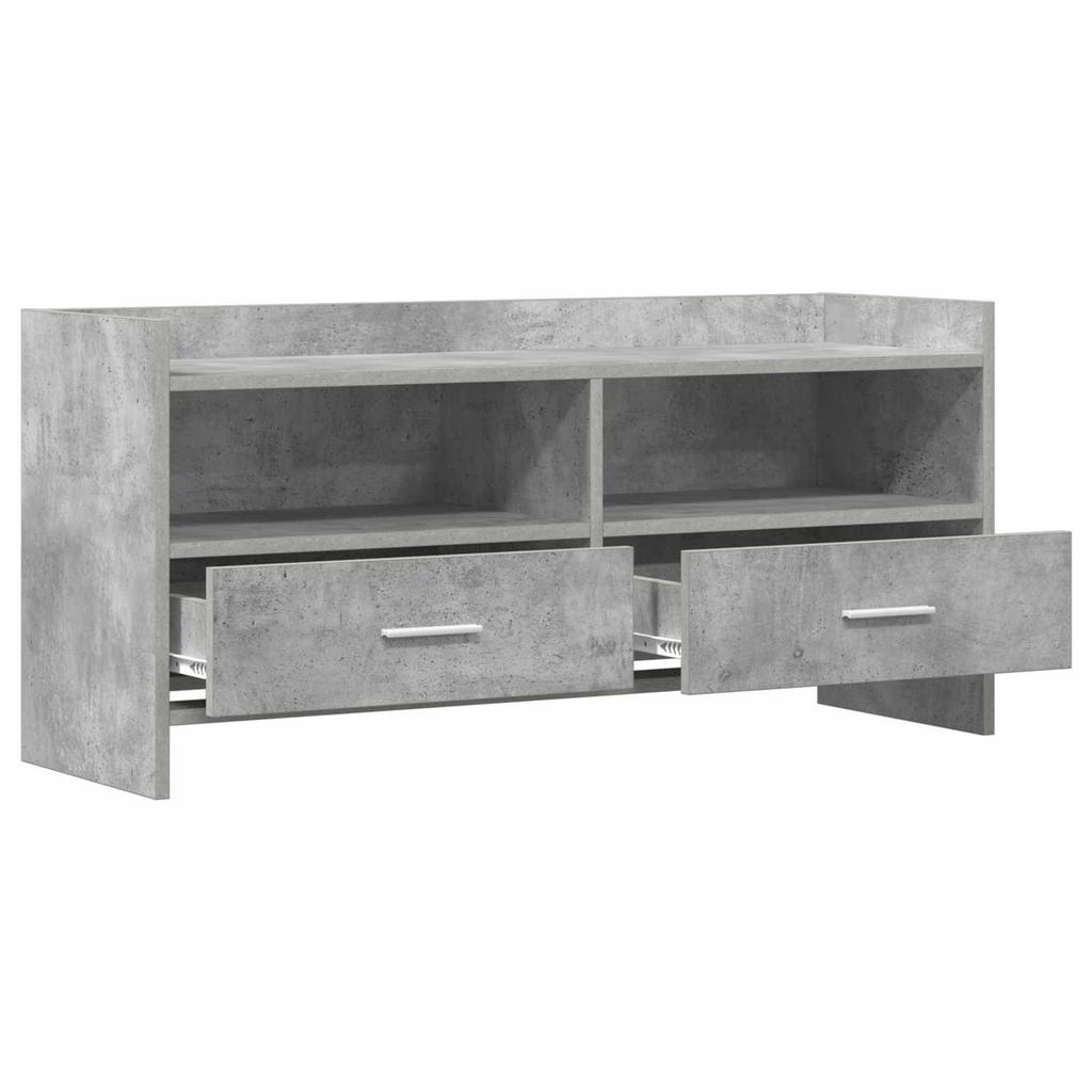 TV Stand 100 x 33 x 47 cm Concrete Grey Particleboard
