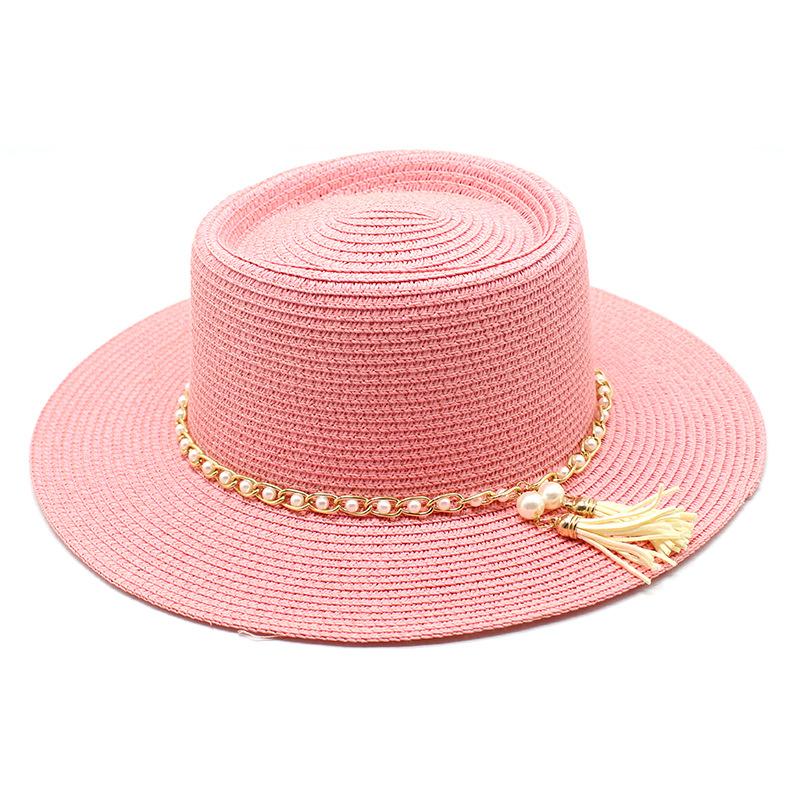 New Women Hats Summer Sun Straw Hats Outdoor Beach Panama Jazz Hats Leisure Vacation Dress Cap Sombreros De Mujer