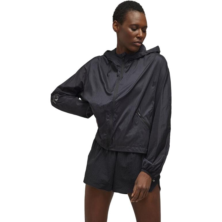 Y-3 Lightweight Plain Hooded Jacket Women Jackets Black IN2832