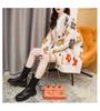 Women's Floral Knit Cardigan - Hong Kong Style, Loose Fit, Autumn/Winter 2025