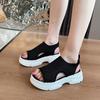 Large Size Summer Wedges Sandals Side Hollow Breathable Comfy Ladies Shoes Peep Toe Sexy Platform Footwear Zapatillas Mujer