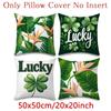 4pcs St. Patrick's Day Theme digital printing pillow cover Short plush Suitable living rooms bedrooms sofas throw cushion cover