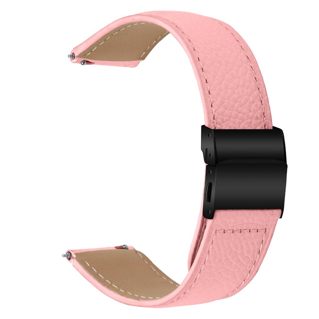 Wrist Strap For Huami Amazfit Active/GTR Mini/Bip 3 Pro/Bip 3 Genuine Leather Watch Band with Black Connector Turtle Back Buckle