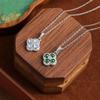 Jade Four-leaf Clover Sterling Silver Necklace Girls Light Luxury Niche 2025 New New Chinese Birthday Gift for Girlfriend