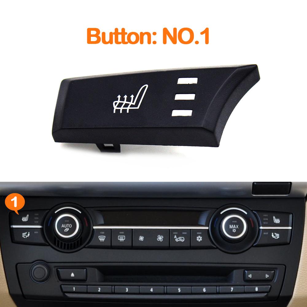 Car Dashboard Air Conditioning Ac Ventilative Circulation Adjust Switch Fan Button Keys Cover Cap for BMW X5 E70 X6 E71 E72