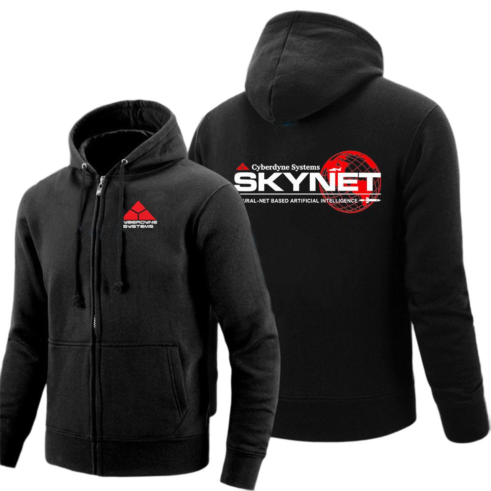 Clean Simple Classic Durable Men's Handsome Hoodies Spring And Autumn Skynet Graphic Logo Print Versatile Coat Jacket
