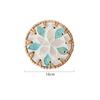 2PC handmade rattan-edged colorful shell coaster natural mother-of-pearl insulation pad light luxury insulation pad shell coaster