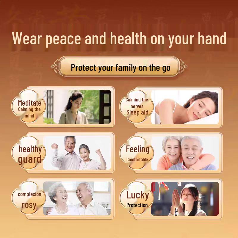 High-Grade Natural Herbal Fragrance Beads Handmade Agarwood Rose Floral Long-Lasting Scent Women's Bracelet