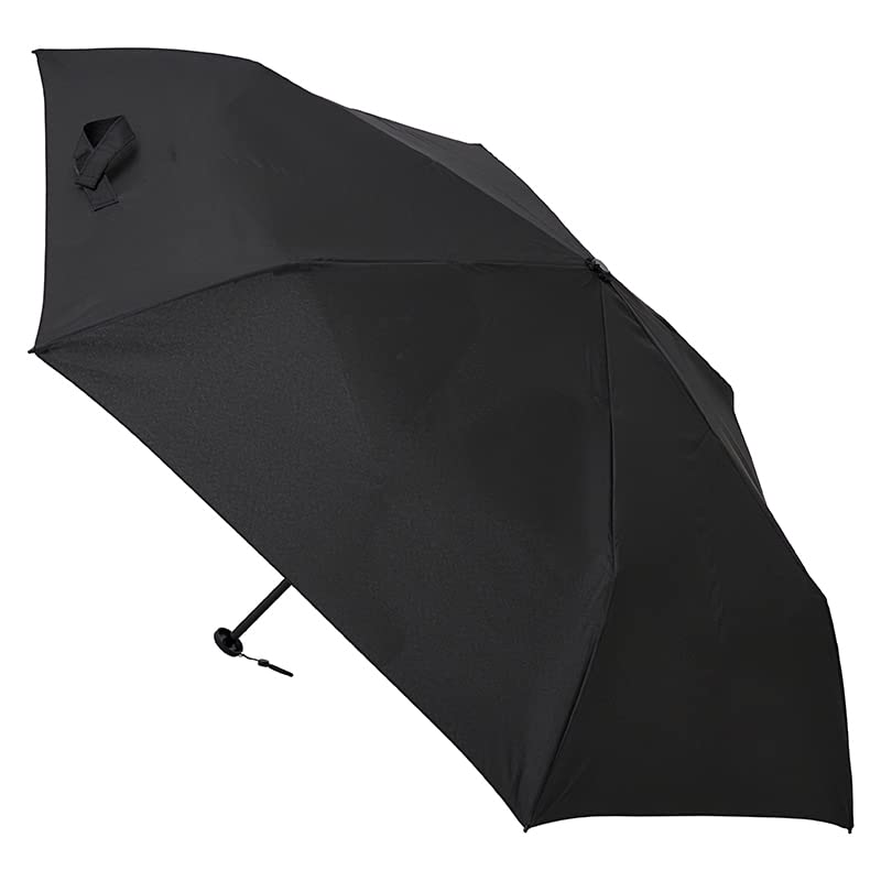 Folding Secret 97cm Urawaza Rain Easy Opening and Closing by Solid Highly UV Suitable for Sun and 55cm Easy Model Black 3-Second Umbrella, Trick,