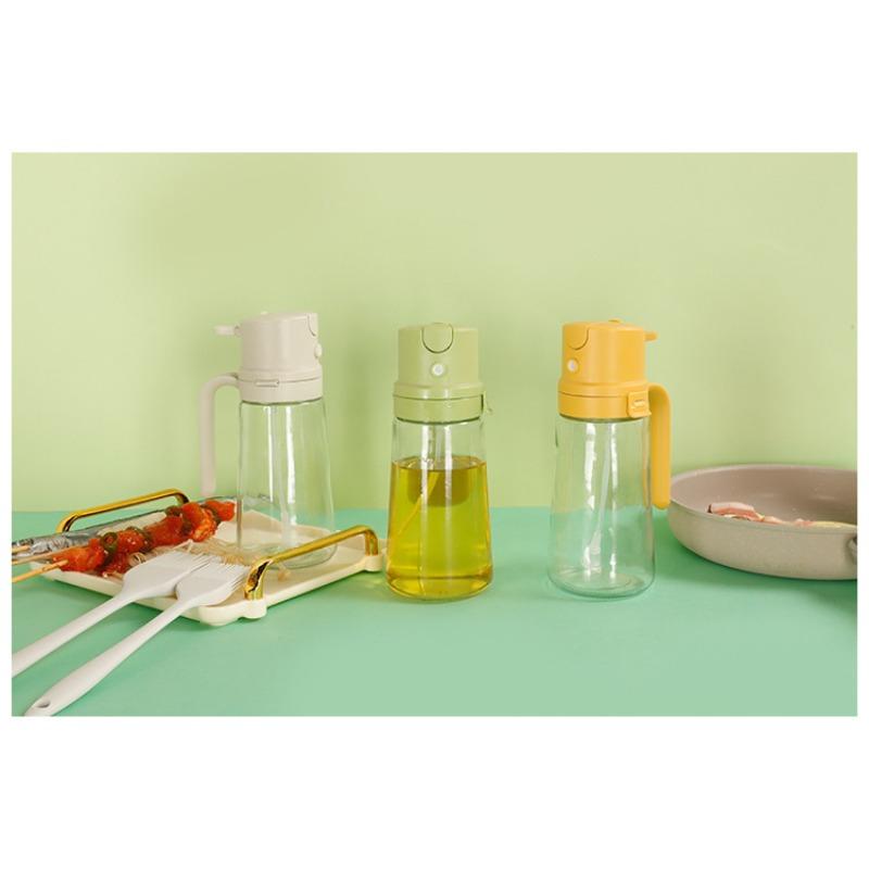 Tragbare Glasöl-Sprühdose Haushalt Küche Zerstäubung Doppelzweck-Ölkanne Offene Seite ohne hängenden Öltank
