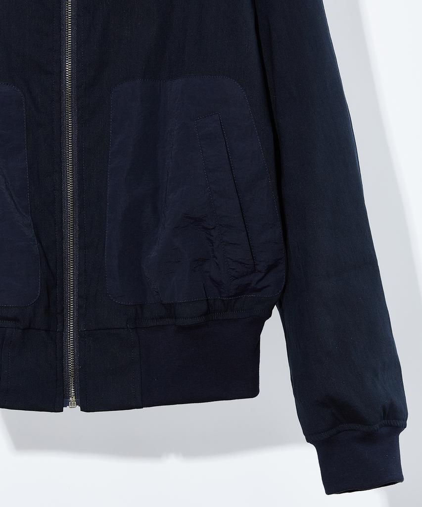 Filobisknot Reversible Linen Spandex Setup Blouson [Navy]