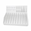 White workshop tool organizer for screwdrivers and pliers