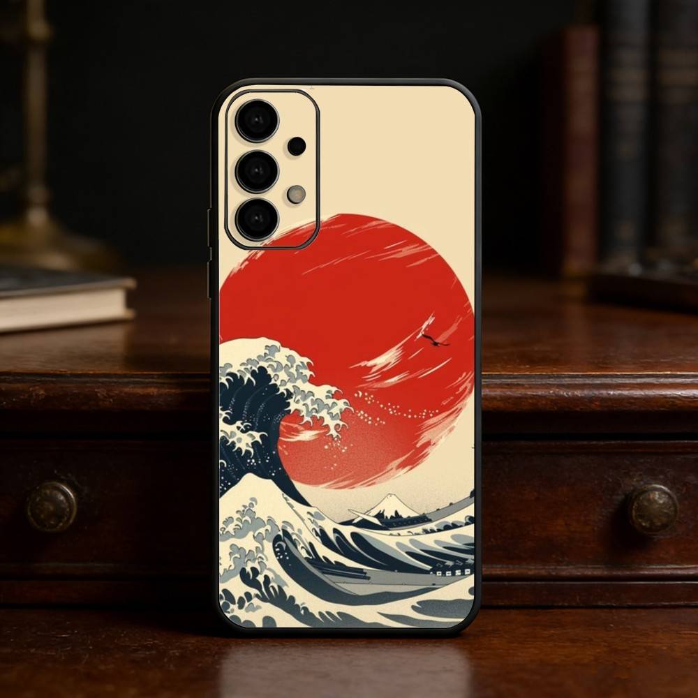 Great Wave Off K-Kanagawa Phone Case For Samsung S25,24,21,22,23,30,Ultra,20,Plus,Fe,Lite,Note Soft Black Cover