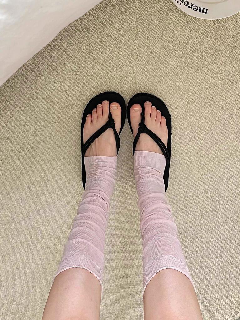 Spring And Summer Thin Pink Socks Women'S Pilates Stockings Cover Ins Ballet Modified Legs Stacked Leg Cover