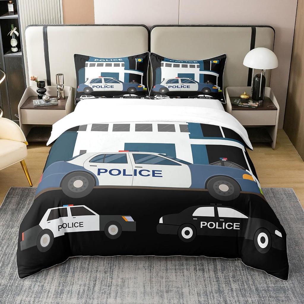 Bettbezug für Möchtegern-Polizisten Kinder Queen King Size Leichtgewicht Daunen Raumdeko 2 Kissenbezüge 1 Bettbezug Keine Steppdecke