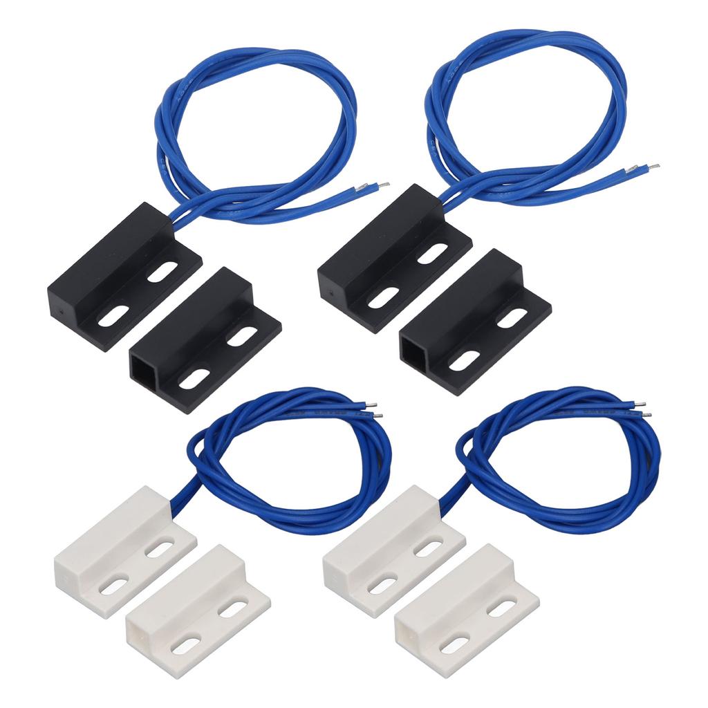 2 perechi întrerupător magnetic de ușă normal închis, încastrat, senzor de contact pentru poarta ferestrei pentru Home Securit