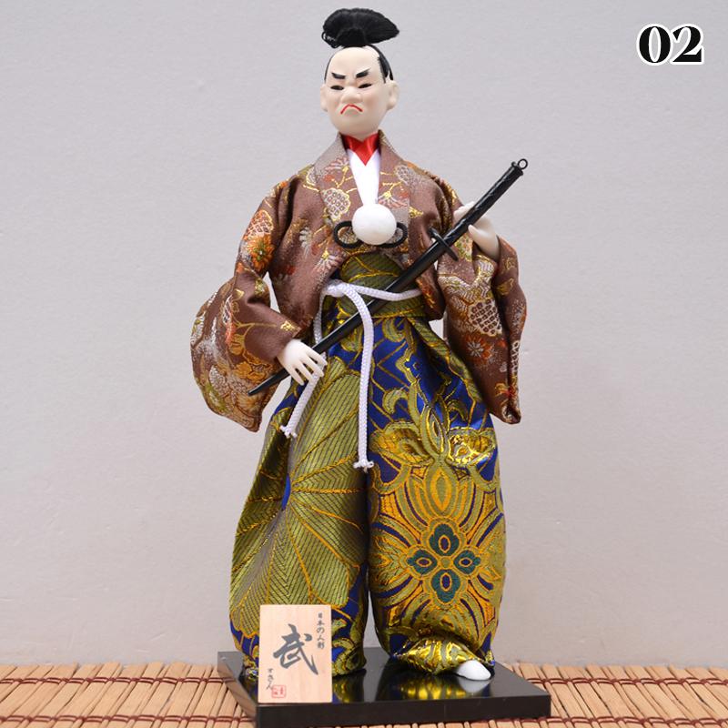 Japanese Samurai Ninja Figurines Dolls With Kimono Traditional Ninja Ornaments Home Decor Collection Arts Craft Gifts