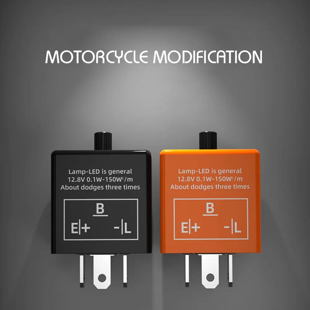 12V 3-Pin Einstellbares LED-Blinker-Relais Motorrad Blinker LED Blink-Konverter Werkzeug Elektronik Regler Kit