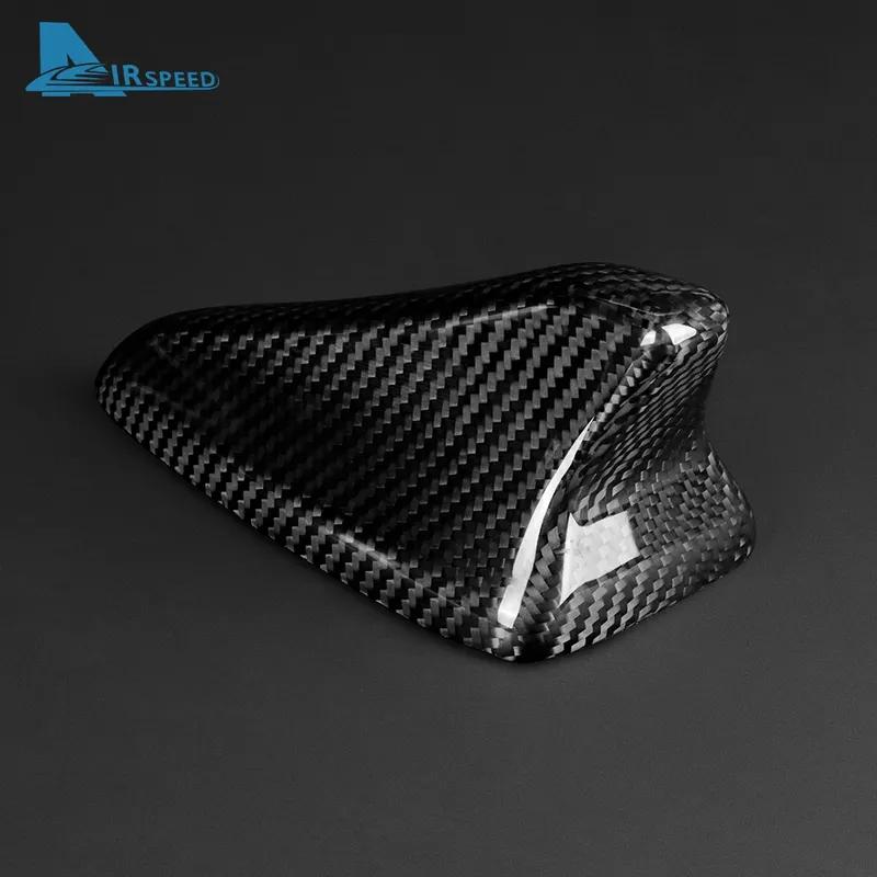 Real Hard Carbon Fiber Trim Cover For Kia Stinger LHD RHD Car Antenna Cover Shark Fin Dry Carbon Cover
