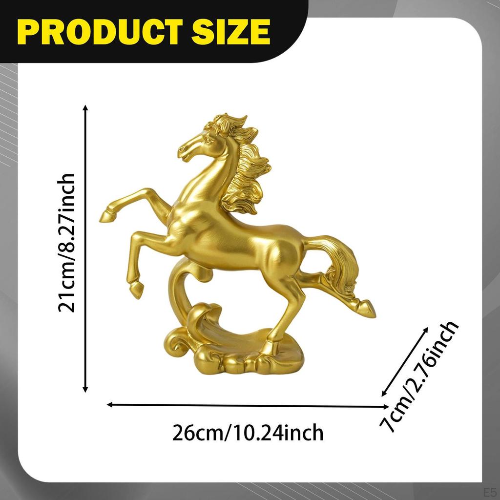 Horse Statue Decorative Animal Sculpture Desktop Figurine for Home Entryway TV Cabinet Office Dining
