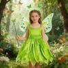 Vestito da Elfo Verde Campanellino - Costume Cosplay di Halloween per Bambini