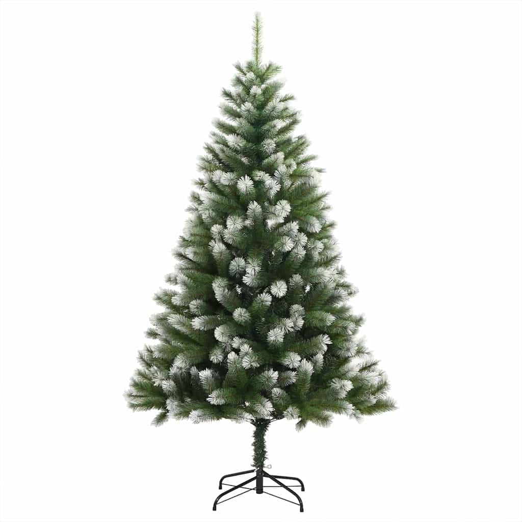 vidaXL Artificial Rotatable Christmas Tree with Flocked Snow