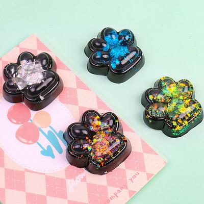Roztomilá flitrová kočičí tlapka mačkací fidget hračka s pomalým návratem, hračka pro úlevu od stresu, mačkací dekompresní kočičí tlapka, měkká mačkací hračka
