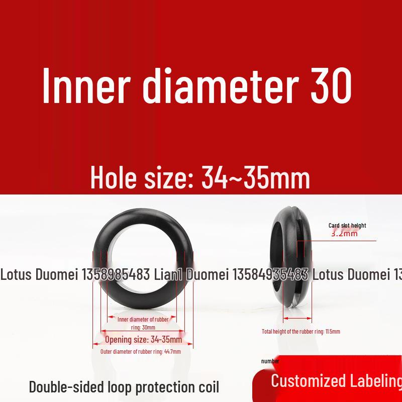 Industrial Dustproof Double-Sided Rubber Cable Grommet & Sealing Ring for Distribution Box