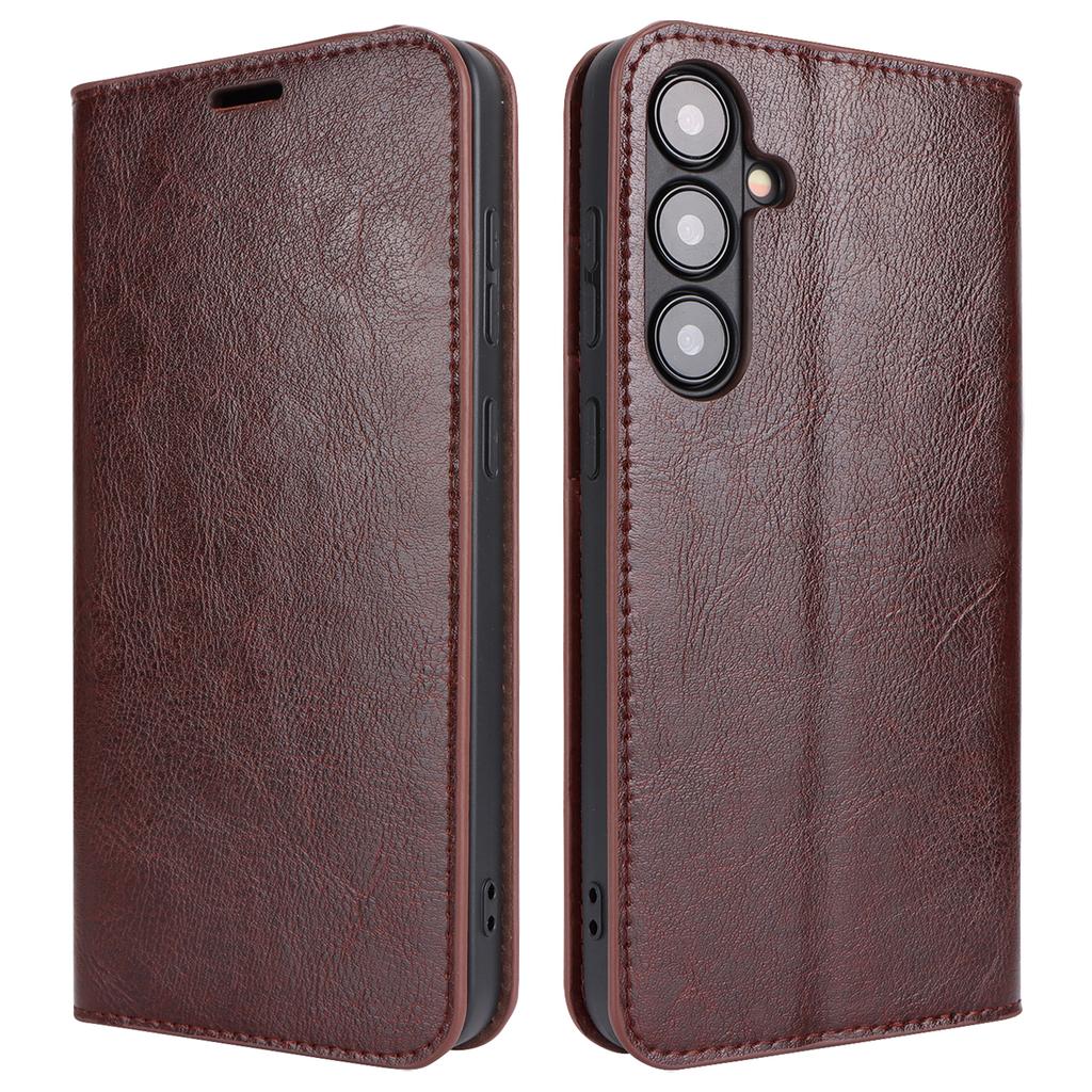For Samsung Galaxy S24 Split Leather Case Crazy Horse Texture Wallet Flip Cover