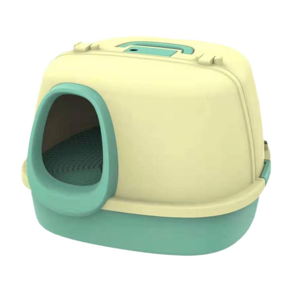 Anti Splashing Cat Litter Tray with Frame Large Foldable Pet Toilet for Indoor Cat Enclosures and Cages