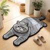 Anti-fouling Home Decor Carpet 2D Cartoon Carpet Cute Cat-Shaped Area Rug  Bedrooms