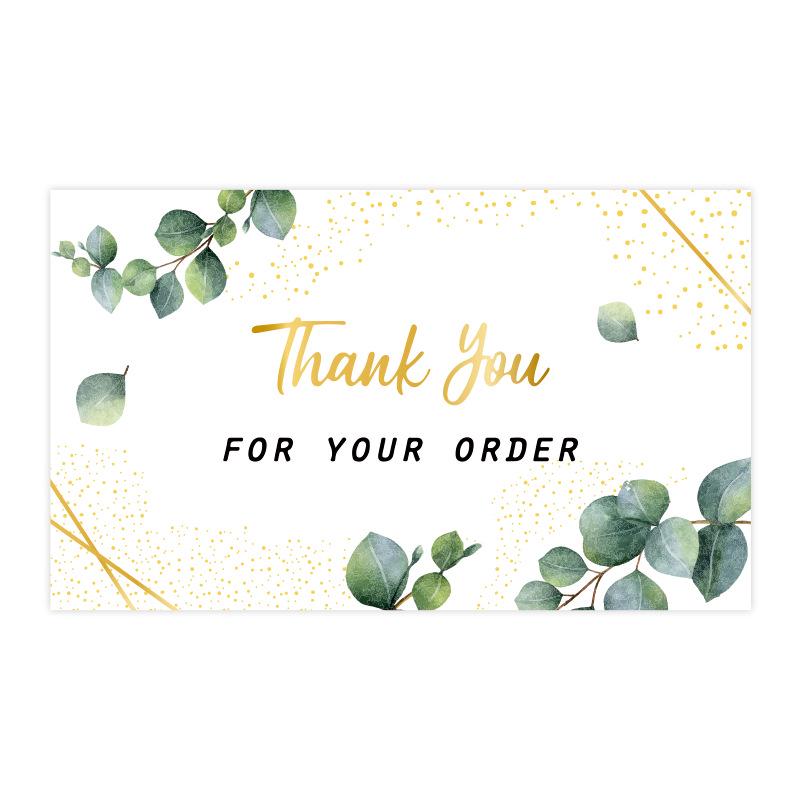 Pink 'Thank You' Cards - 50 Sheets/Pack for Gift Boxes, Decorations, and Postcards