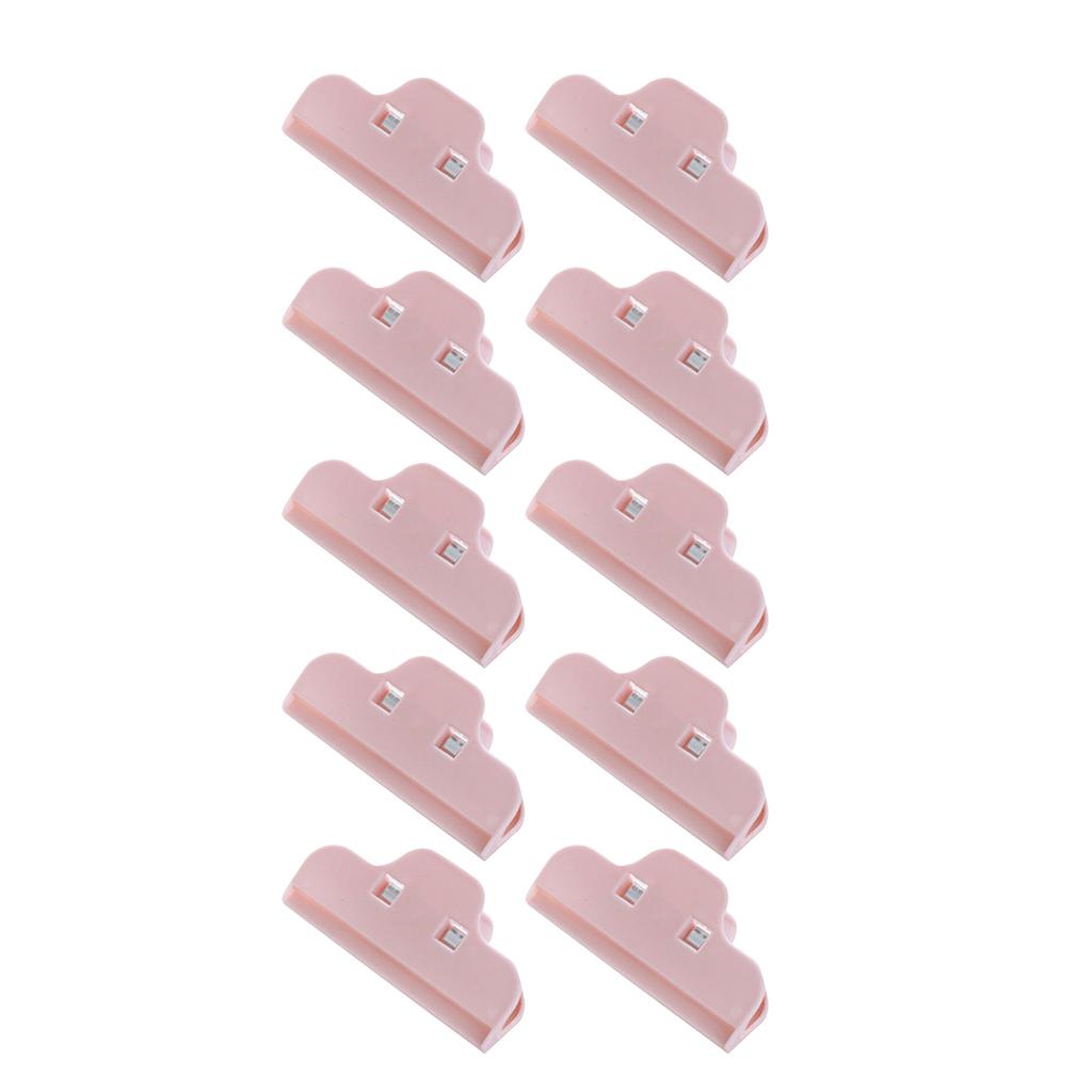 10PCS Food Sealing Clip Tight Damp Proof Multipurpose Easy To Use Snack Bag Sealer Clip for Kitchen Pink