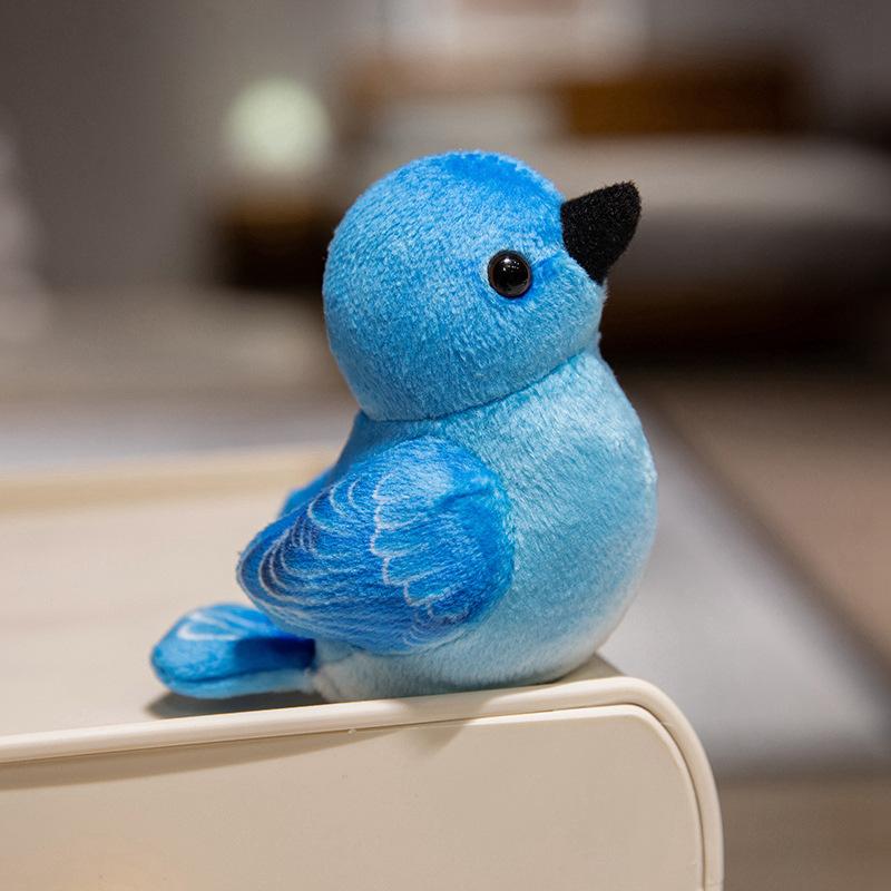 

New Cartoon Cute Tree House and Bird Plush Doll Desktop Small Ornaments Doll