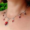 Vampire Cameo Choker, Gothic Jewelry, Victoria, Retro, Butterfly, Blood Drop, Pagan, Witchcraft, Alternative, Necklace for Women