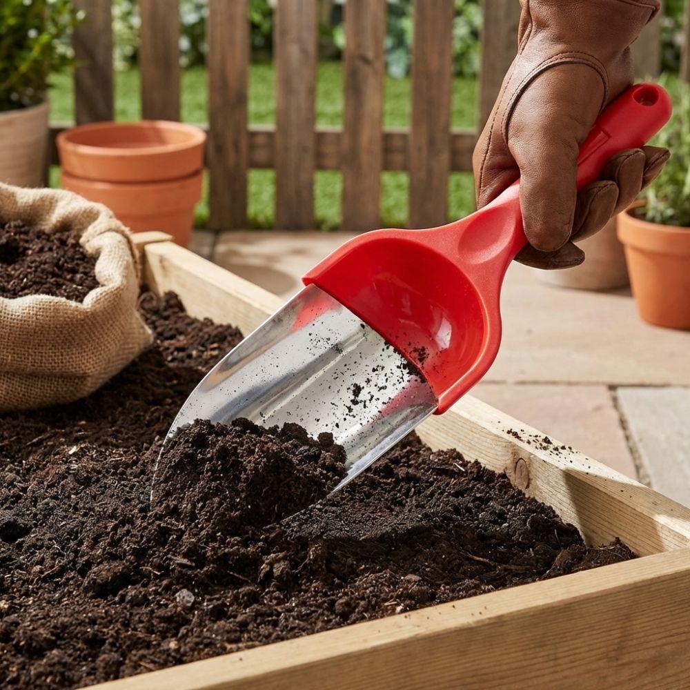 Stainless Steel Gardening Shovel Thickened Heavy-Duty Garden Trowel Anti Slippery Handle One-Piece Molding Planting Shovel