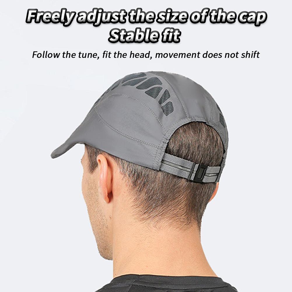 Men Women Sunscreen Cap Quick-Drying Adjustable Sun Protection Breathable Mesh Shade Multi-functional