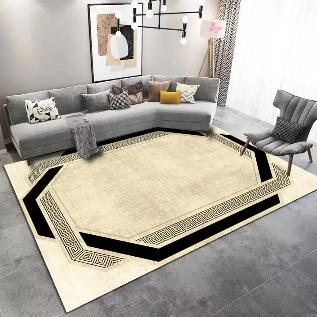 Luxury Rugs and Carpets for Living Room Decoration Elastic Mat Bedroom Carpet Home Decor Non Slip Floor Mats Machine Washable