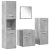 VidaXL Ensemble de meubles de salle de bain 4 pcs gris béton, armoire de salle de bain, placard de salle de bain, meuble de 3324864