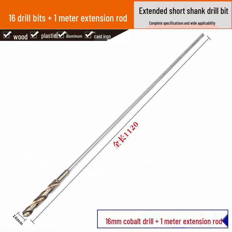 1-Meter Extra Long Twist Drill Bit with Small Shank for Deep Hole Woodworking and Tree Drilling
